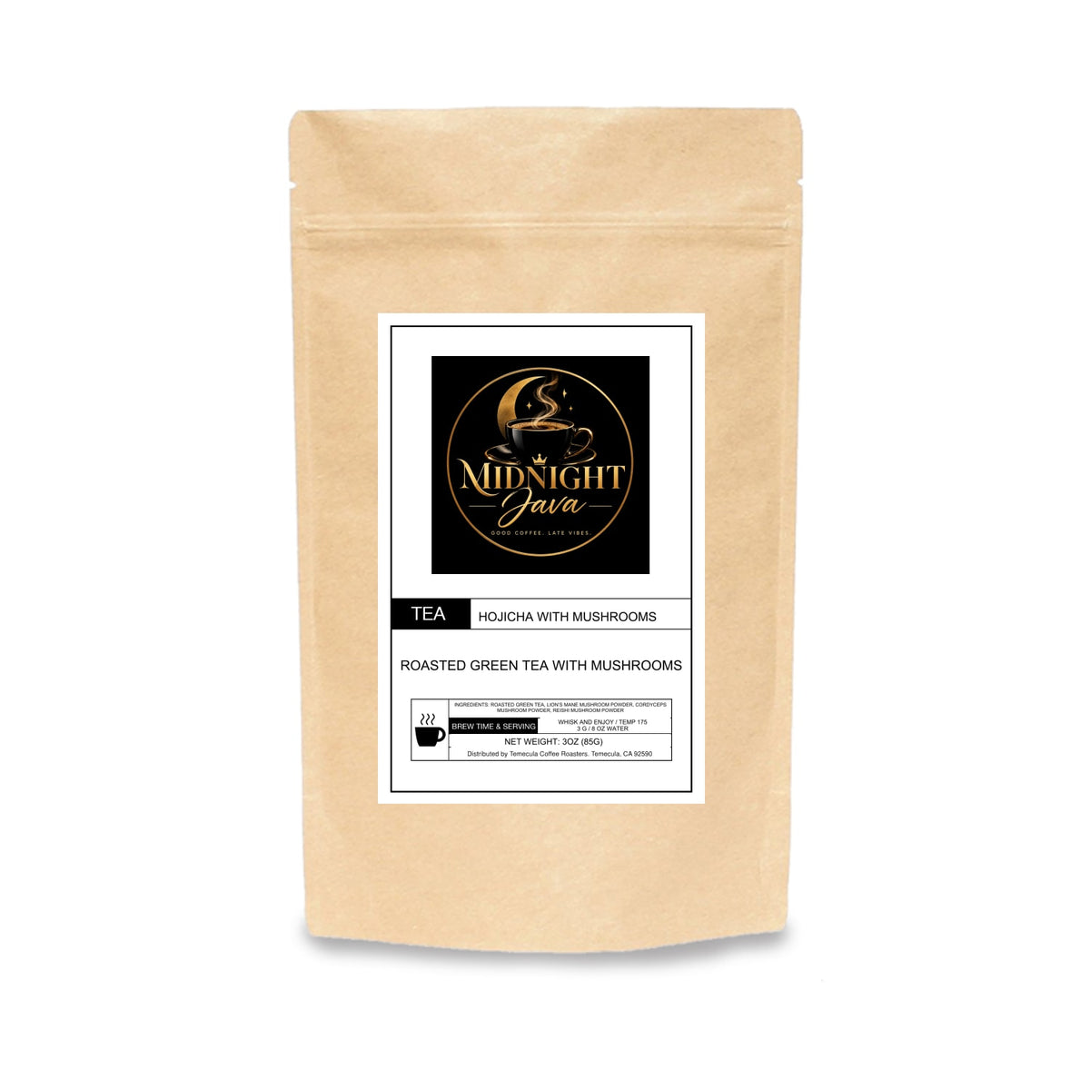 Hojicha With Mushrooms